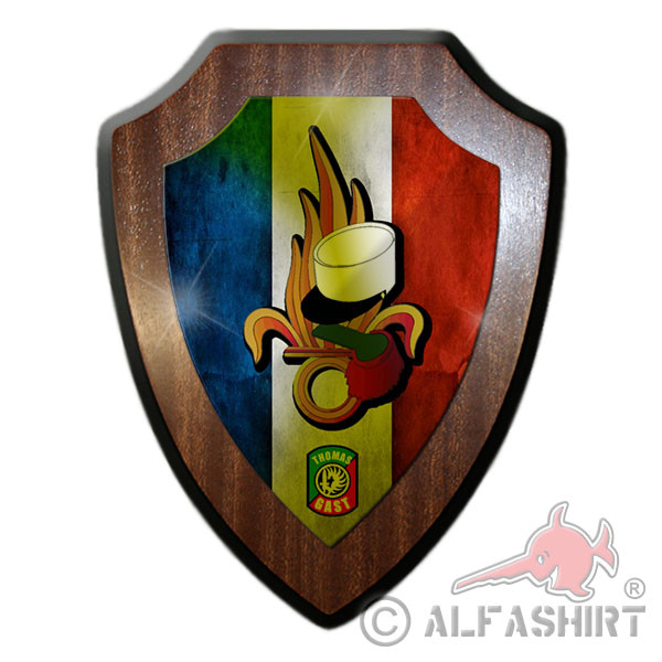 Thomas Gast coat of arms Légion étrangère coat of arms badge flame # 36611
