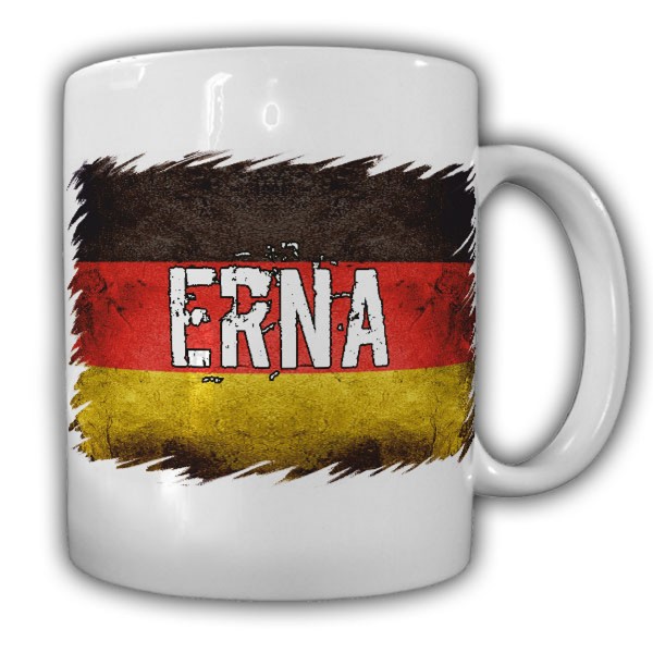 Tasse Namen Erna Deutschland Kaffebecher Eigentum Stolz Fahne Land Name#22171
