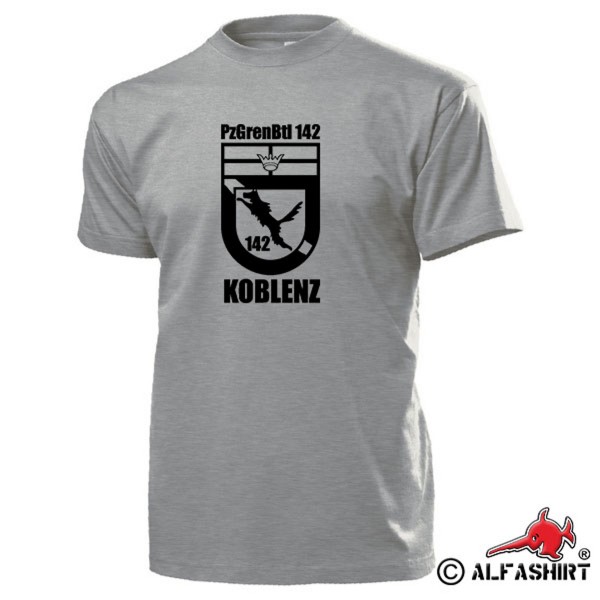 PzGrenBtl 142 Koblenz Panzergrenadierbataillon Wappen Bundeswehr T Shirt #15622