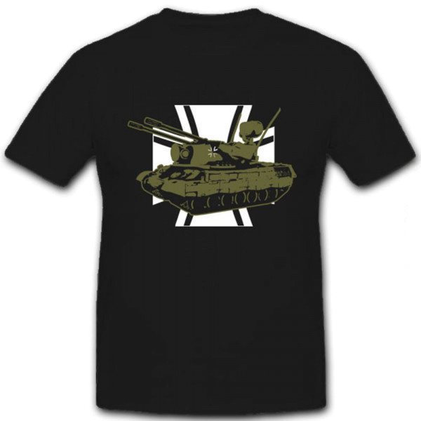 FlakPz Gepard mit BW Kreuz- T Shirt #5874