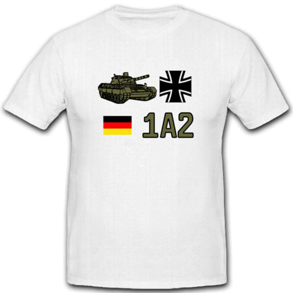 Leo 1A2 Panzer Bundeswehr Deutschland Flagge Fahne Fahrzeug Armee T Shirt #3560