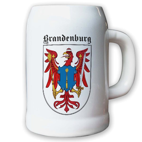Krug / Bierkrug 0,5l - Brandenburg Märkischer Roter Adler Landeswappen #9472