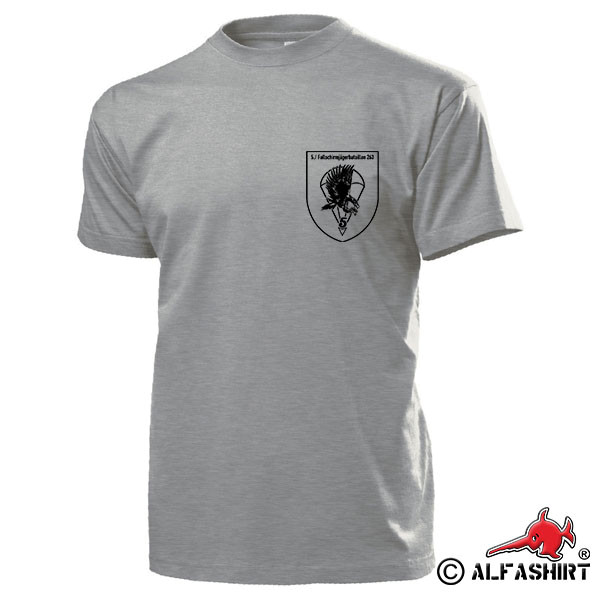 5 FschJgBtl 263 Brustwappen Paratrooper Battalion Company T Shirt # 17266