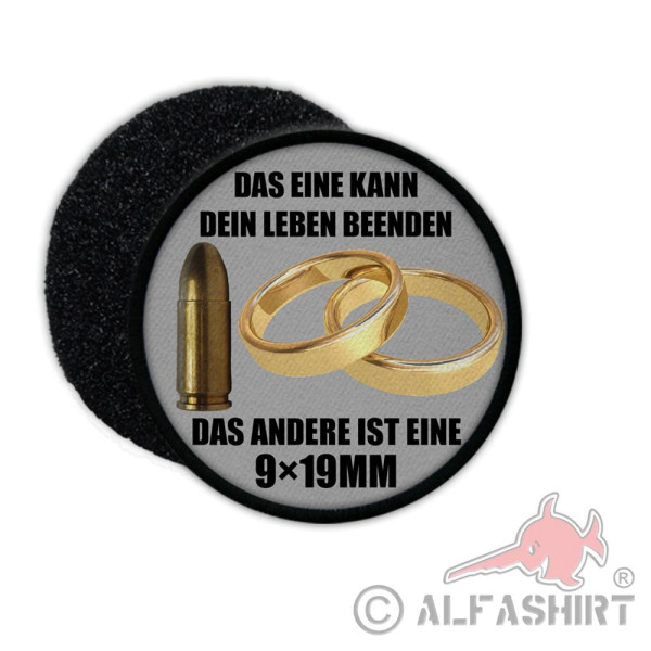9cm Patch 9x19mm VS Ehe-Ring Patone Bundeswehr Moral #35107