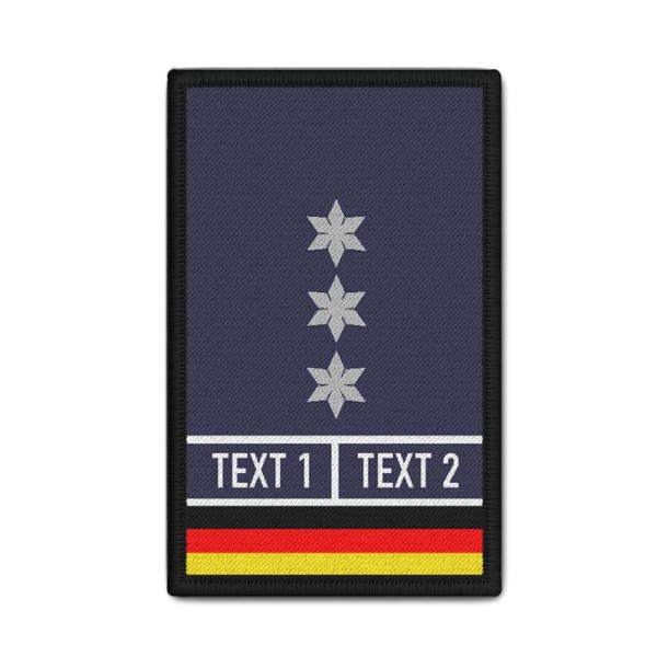 Rank Patch Police Rank to personalize design 9.8x6cm # 35433