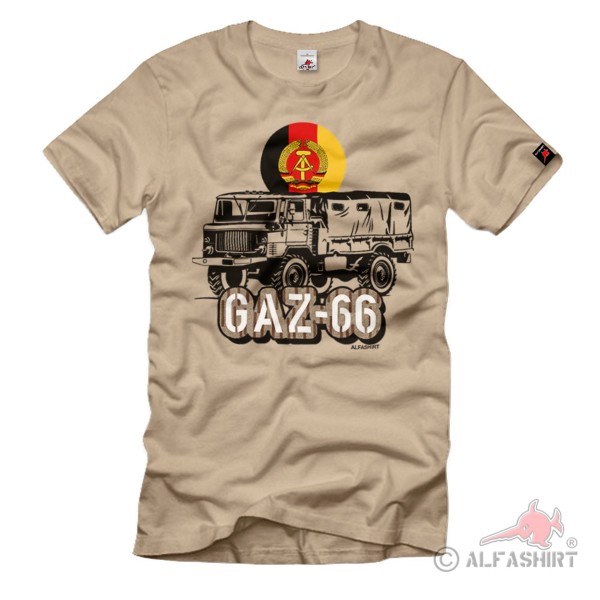 GAZ-66 NVA truck GDR National People's Army Oldtimer All-wheel drive schischiga T-Shirt # 37825