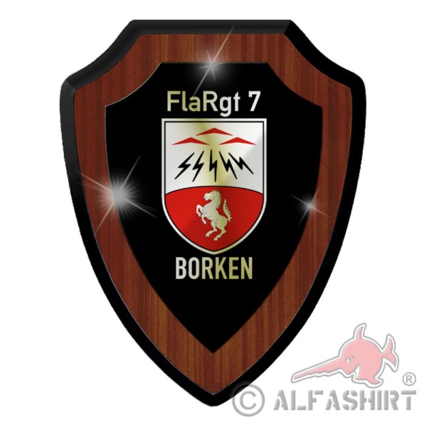 Heraldic shield FlaRgt 7 Borken Flakpanzer Battalion Gepard Bundeswehr # 38746