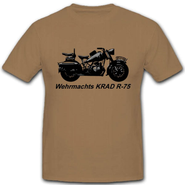 R75 Motorrad Wk Gespann Geländegängig Fahrzeug Bundeswehr Heer - T Shirt #3112