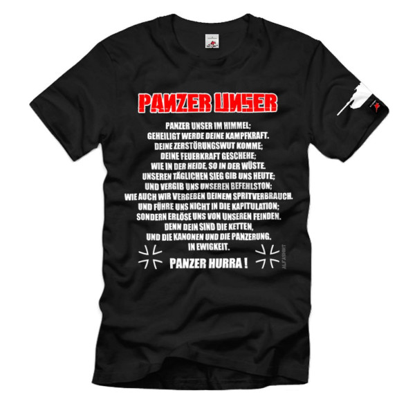 PANZER UNSER Gebet Leopard Bundewehr Feuerkraft Sprit-Verbrauch T-Shirt#37019