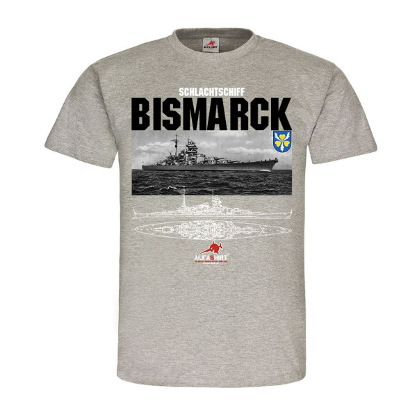 Schlachtschiff Bismarck Marine Deutsches Foto Atlantik Schlacht T Shirt #21604