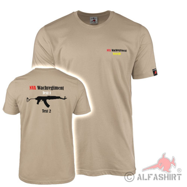 T-Shirt personalisiert Wunschtext Wachregiment NVA Veteran Volksarmee #42336