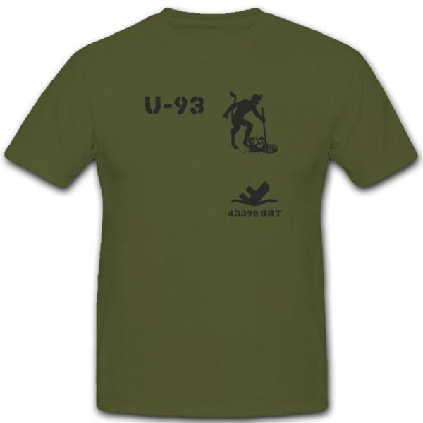 Uboot U93 Militär Marine Untersee Schlachtschiff Unterseeboot - T Shirt #3414