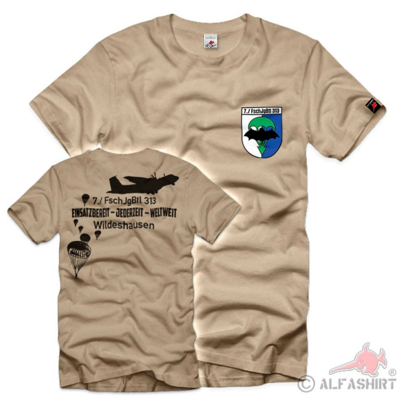7 FschJgBtl 313 Wildeshausen Fallschirmjäger Kompanie Abzeichen T-Shirt#39871