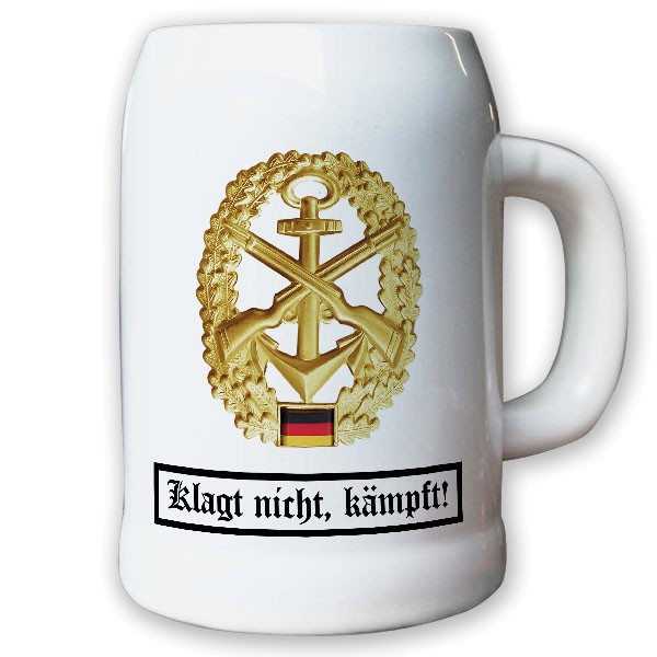 Krug / Bierkrug 0,5l - Barettabzeichen MSK Marine Sicherungskräfte #11821