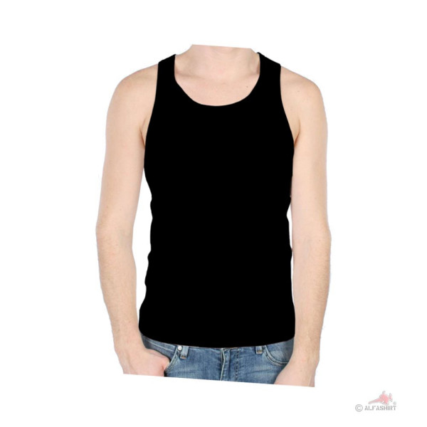 Blank Shirt Alfashirt Shirt Cotton Black Sleeveless - Undershirt # 26834