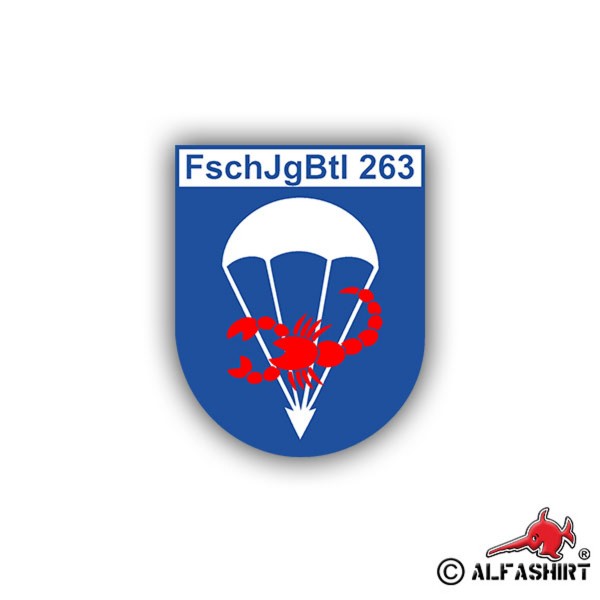 Sticker FschJgBtl 263 Paratrooper Battalion Luftwaffe 7x6cm A770