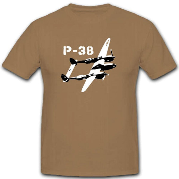Lightning P-38 Usa Kampfflugzeug Wk Aufklärung Air Force T Shirt #3607
