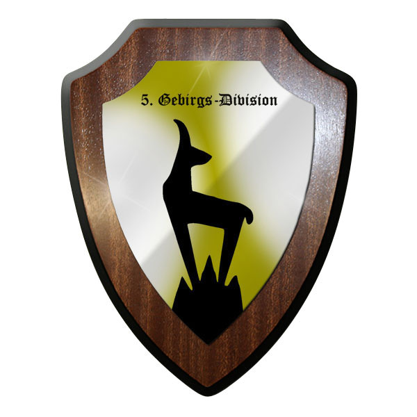 Wappenschild / Wandschild - 5. Gebirgs-Division Gebirgsjäger Wappen Emblem #8875