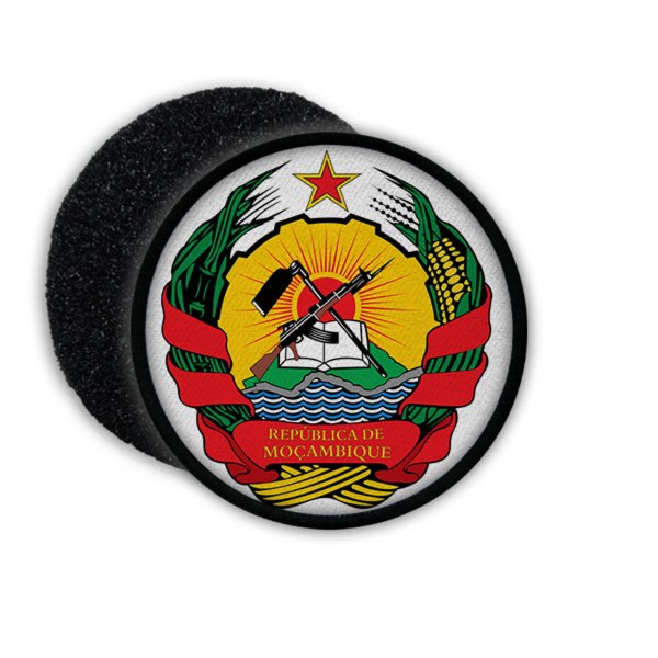 Patch Coat of Arms Mozambique Aufnäher Wappen Abzeichen Stern Sonne #22252