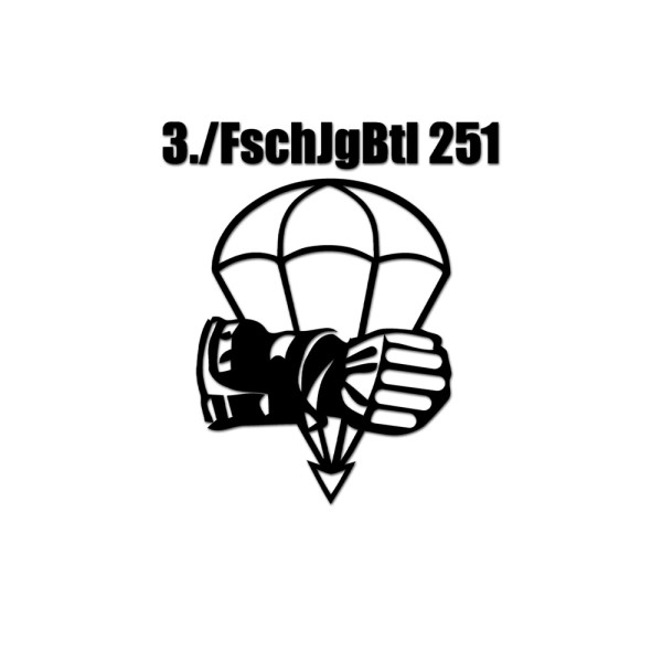 3 FschJgBtl 251 Calw company badge paratrooper battalion 10x6cm #A5923