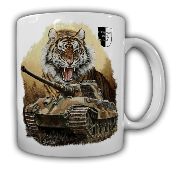 Tasse Lukas Wirp Königstiger Tiger II Panzer Köti Gemälde Kunst Militaria #23471