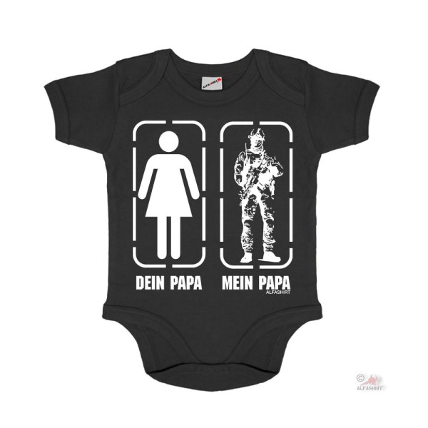 Baby Body mein Papa dein Vater Fun Humor Geburt Sohn Soldat Spaß Held #21567