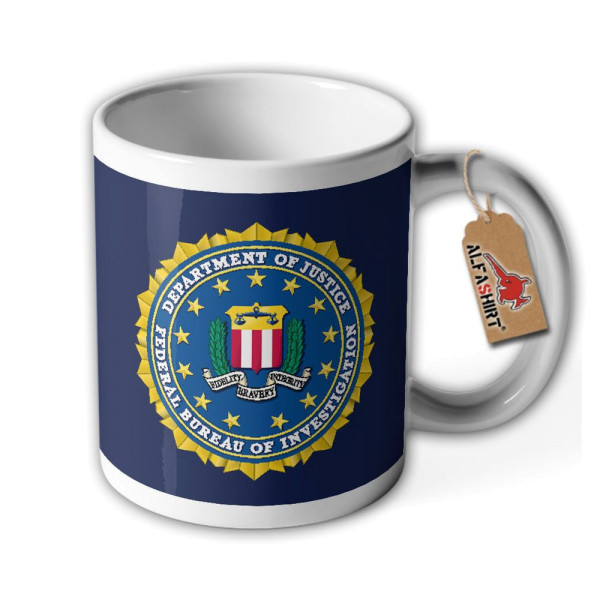 Cup FBI badge coat of arms federal police USA America emblem USA # 34697