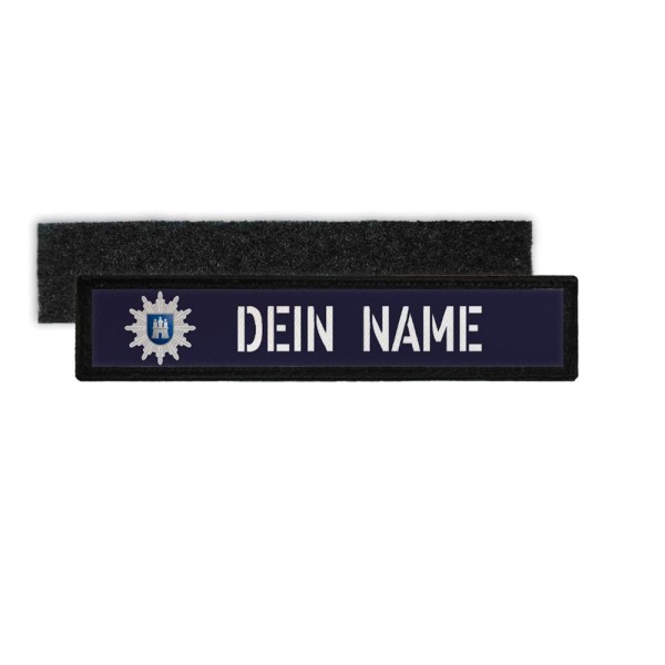 Patch Name Tag Police Hamburg Velcro Stripes Personalized Uniform # 36320