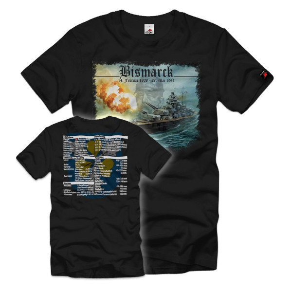 Schlachtschiff Bismarck Deutsche Kriegsmarine Schwesterschiff T-Shirt #34215