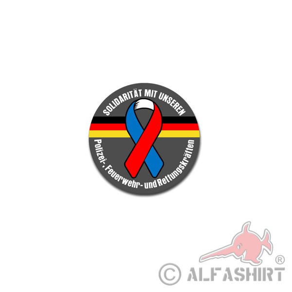 Aufkleber Schutzschleife Solidarität Schleife Sanitäter Retter Helden 8cm #A4810