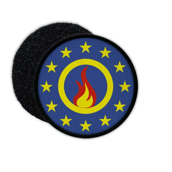 Patch Europa Feuerwehr EU Abzeichen Sterne Flamme Fahne Berufs Freiwillige#24395