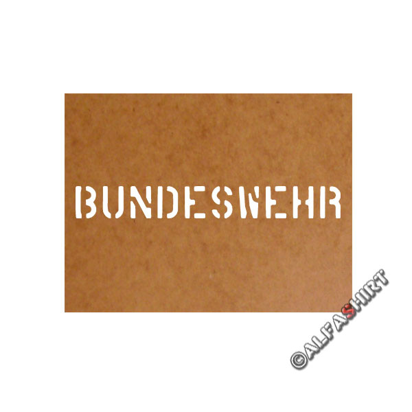 Stencil Bundeswehr military oil carton painting template 2,5x20cm # 15125