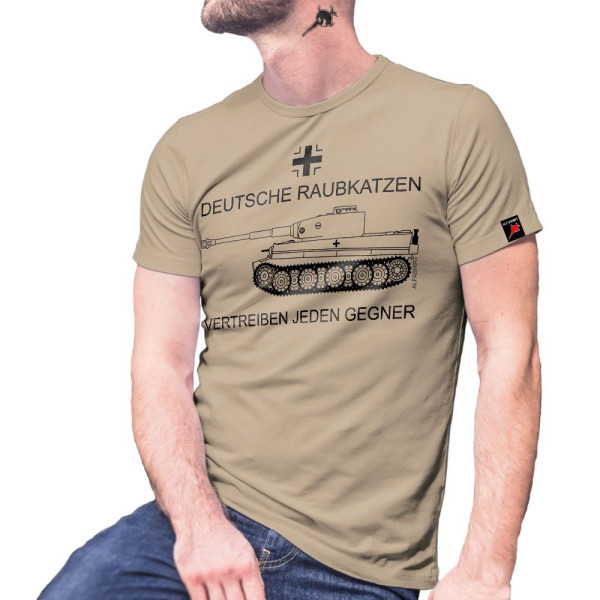 Deutsche Raubkatzen Tiger Panzer vertreiben jeden Gegner Humor T Shirt #27800