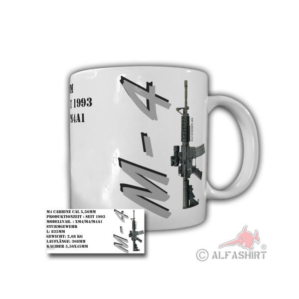 M4 Sturmgewehr MG Schusswaffe Waffenkunde Geschenk - Tasse #26639