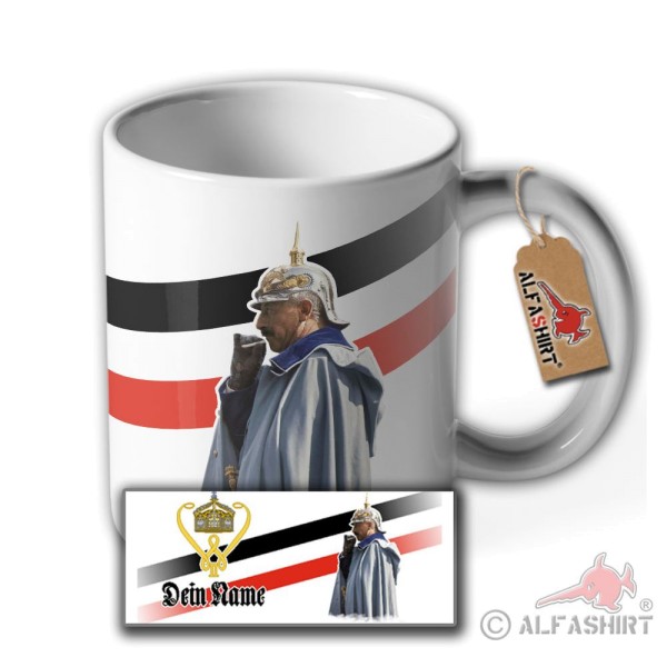 Kaiser Wilhelm II 1913 Silesia mug flag cup # 38486