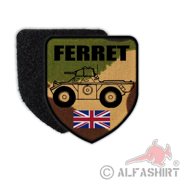 Patch Ferret Scout Car Rad-Panzer England UK British Army Camo Aufnäher#36463