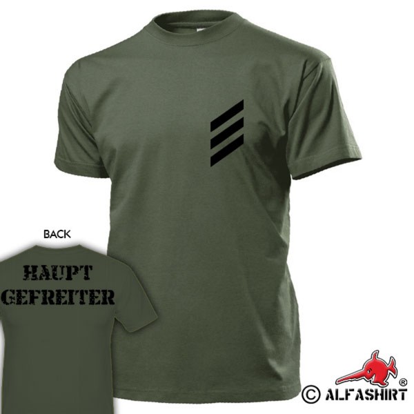Hauptgefreiter Dienstgrad Bundeswehr BW Abzeichen Schulterklappe T Shirt #15873