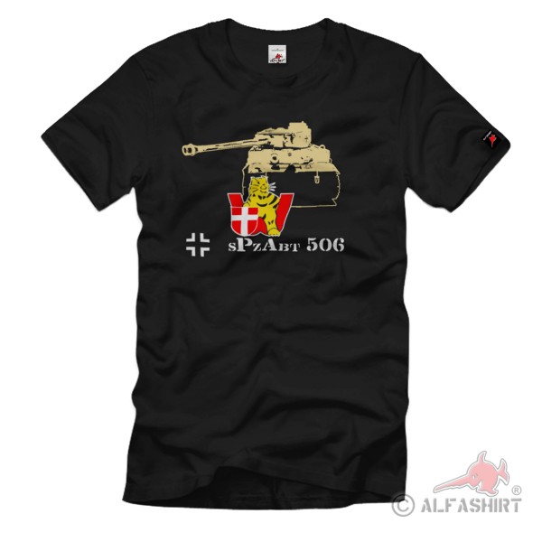 sPzAbt 506 WH Tiger Heavy Tank Department Coat of Arms Badge WK- T Shirt # 1299