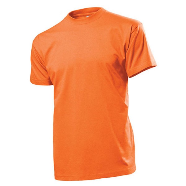 T-Shirt orange Herren Rundhals 100% Ringspinn-Baumwolle Jersey 185 g-m² #12821