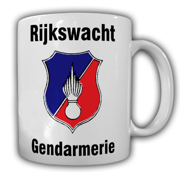 Tasse Rijkswacht Gendarmerie Polizei Wappen Belgien Abzeichen Ministerie #22347
