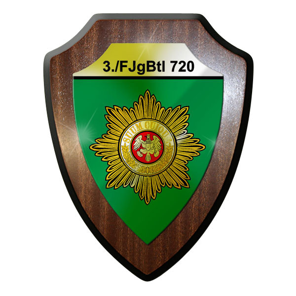 Wappenschild / Wandschild -3 FJgBtl 720 Feldjägerbataillon Kompanie Uffz #9835