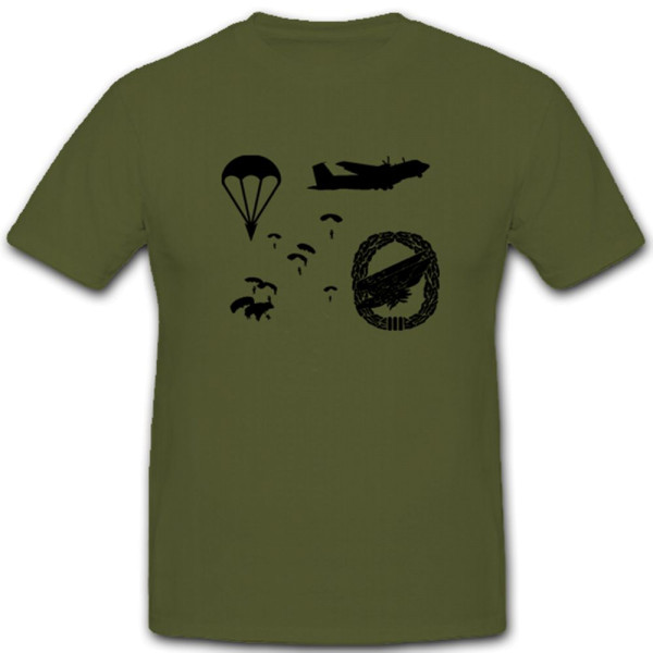 FschJg Fallschirmjäger Fallschirmspringer Fallschirm T Shirt #4760