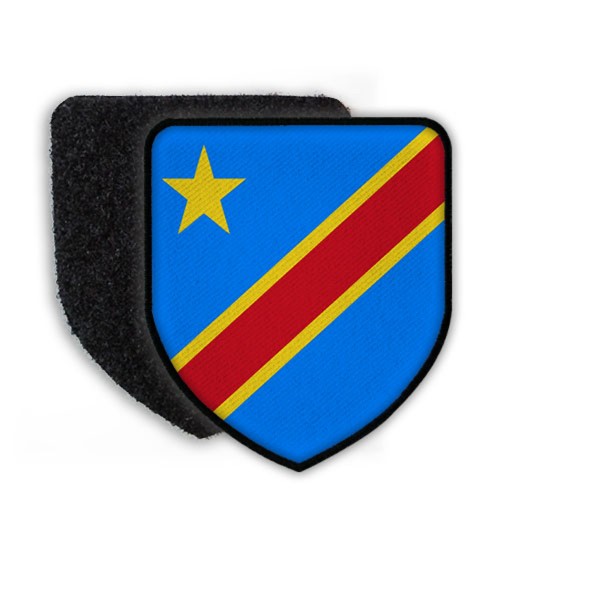 Patch Flagge von Congo Flagge Wappen Fahne Aufnäher Landesfahne Land Staat #21449