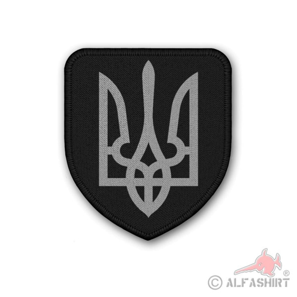 Patch Ukraine black camo crest military crest insert #39135