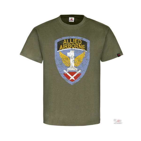 First Allied Airborne Wappen Abzeichen Logo WWII Operation Market T-Shirt#32267