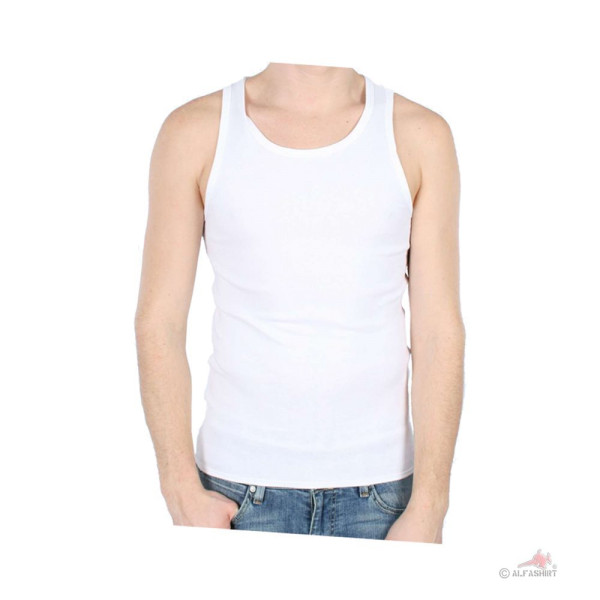 Undershirt Alfashirt Shirt Cotton Blank White Sleeveless - Tank # 26833