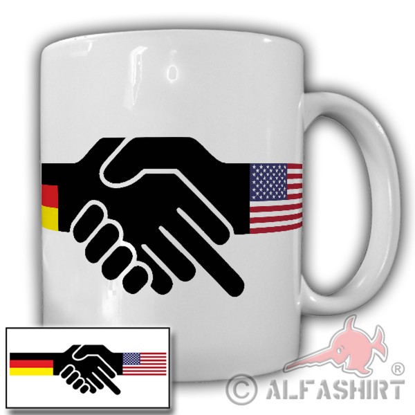 Tasse Deutsch Amerikanische Freundschaft Humor Donald Trump Mittelfinger #20990