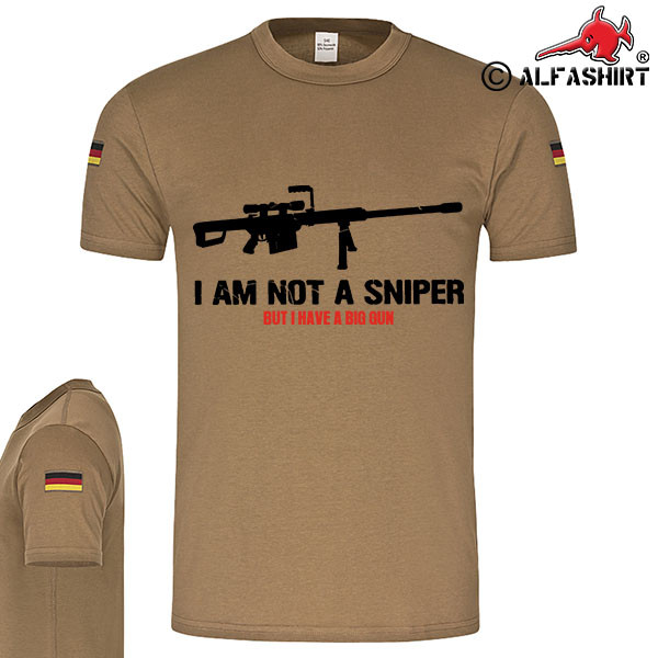 BW tropics I am NOT a sniper but I have a big gun humor fun tropical shirt # 15088