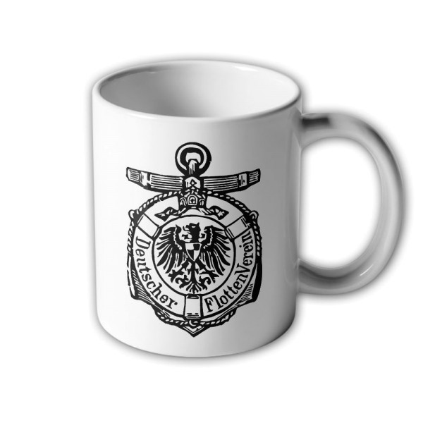 Tasse Deutscher Flottenverein Marine DFV Flotten Verein Wappen Preußen #32999