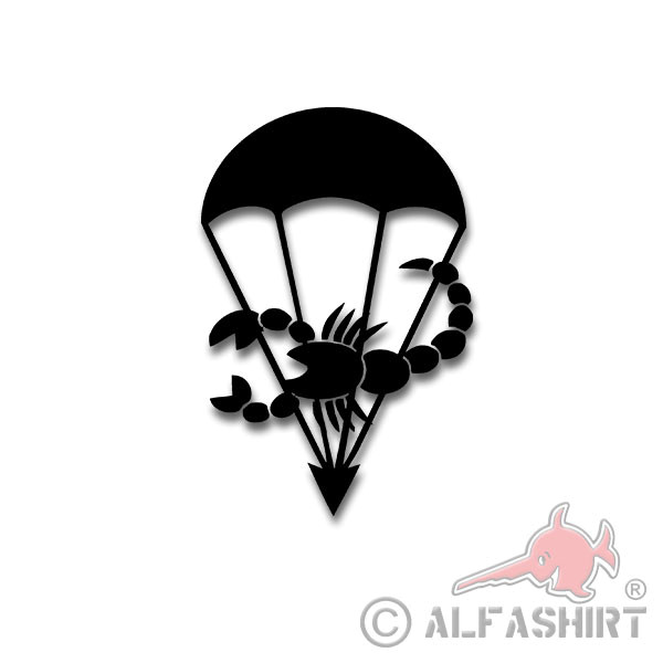 Paratrooper battalion 263 FschJgBtl coat of arms Scorpion round cap 10x7cm # A4531